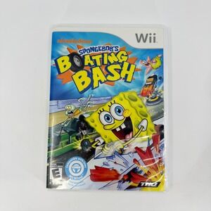 SpongeBobs Boating Bash Nintendo Wii Game THQ 2010 Nickelodeon Racing NTSC-U/C